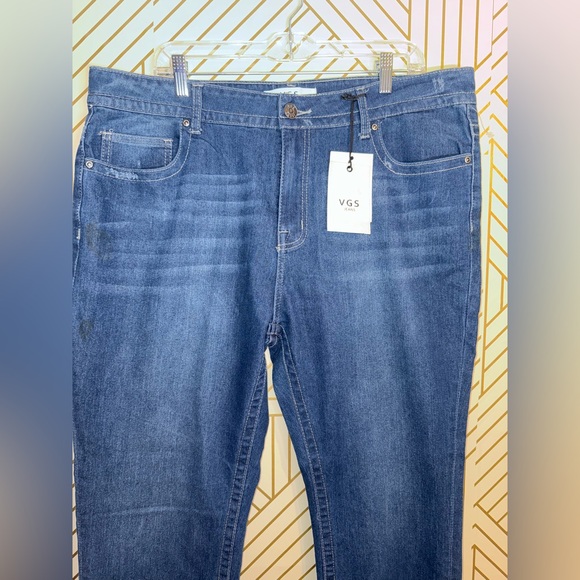 VGS Skinny Jeans Size 20 Embellished Pocket Bling Stretch Denim new with tags - Picture 5 of 13